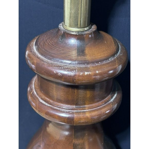 Automax 11418 Hard To Find Wood Table Lamp Works Great 32 3/4”H No Shade VGUC - Picture 11 of 16